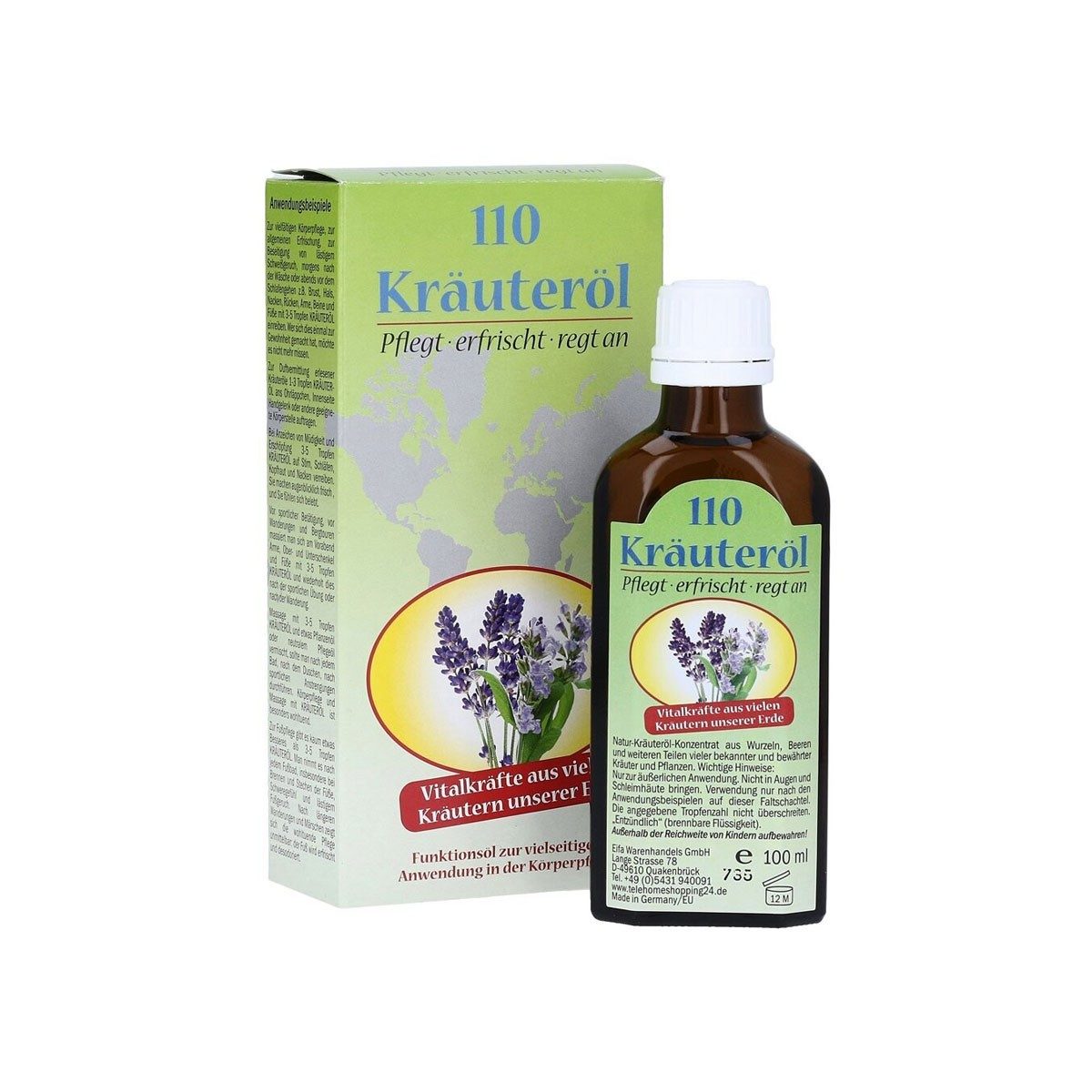 110 zālīšu eļļa UNIVERSĀLAM pielietojumam 100ml (Vācija)