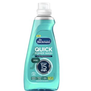 Līdzeklis SPORTA un ĀRA drēbju mazgāšanai Dr. Beckmann QuickPower Wash 25x, 800ml (Vācija)