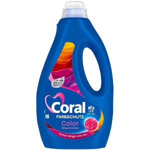 Krāsaina un tumša tekstila mazgāšanas līdzeklis Coral, 23x, 1,15L (Vācija)