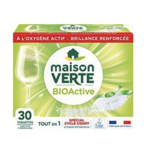 Tabletes trauku mazgāšanai trauku mašīnā Maison Verte BIO Active VISS VIENĀ 30gb. (Francija)