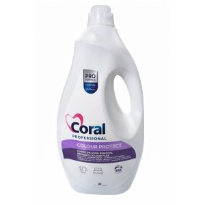 Veļas mazgāšanas līdzeklis KRĀSAINAM un TUMŠAM tekstilam Coral Professional 100x, 5L