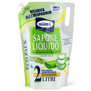 Šķidrās ziepes Mil Mil Aloe Vera (UZPILDE) 2L (Itālija)