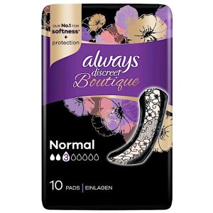 Higiēnas paketes Always Discreeet Boutique Normal (3), 10 gab. (Vācija)