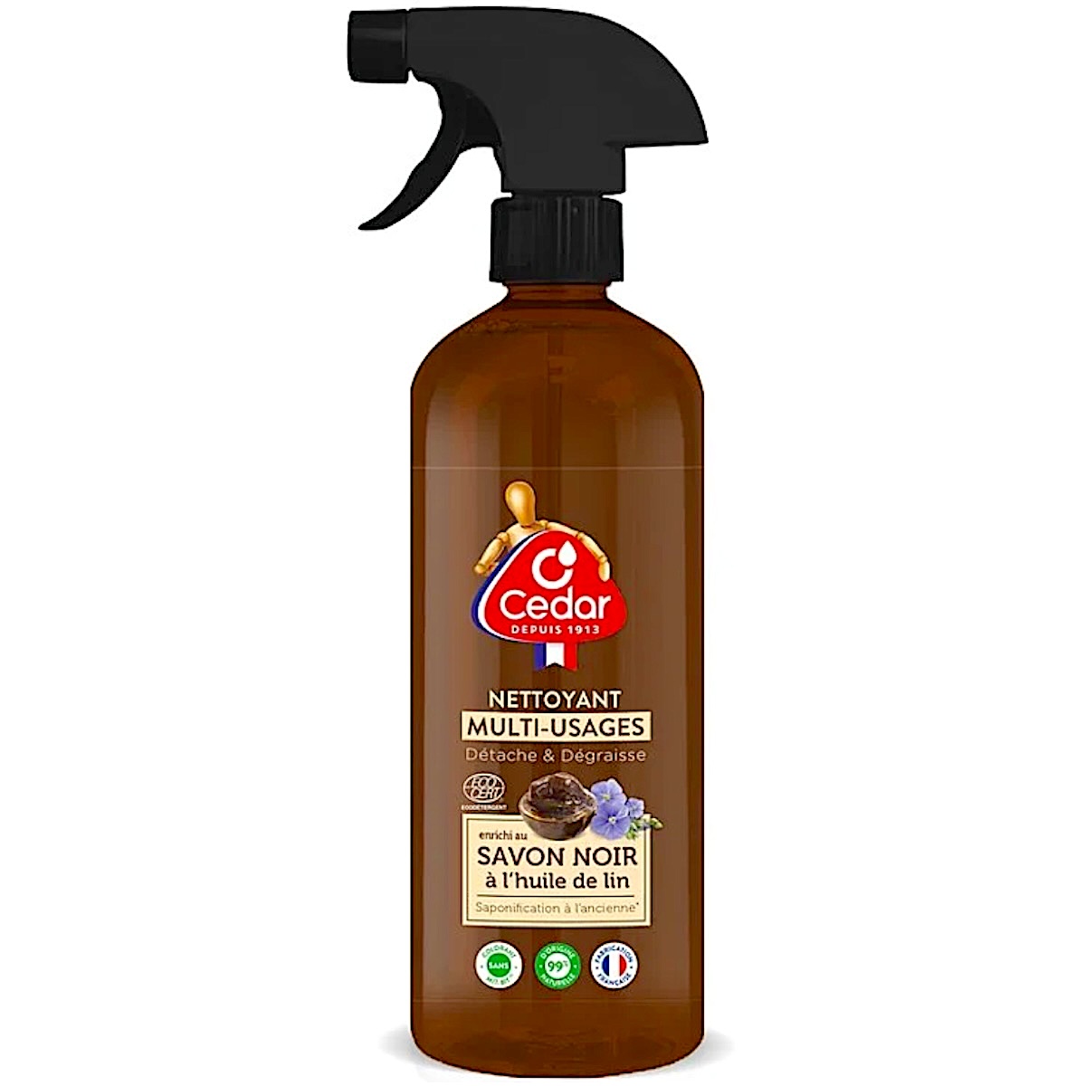 Melno ziepju O’Cedar universāls virsmu tīrīšanas līdzeklis linsēklu eļļu, 750ml (Francija)
