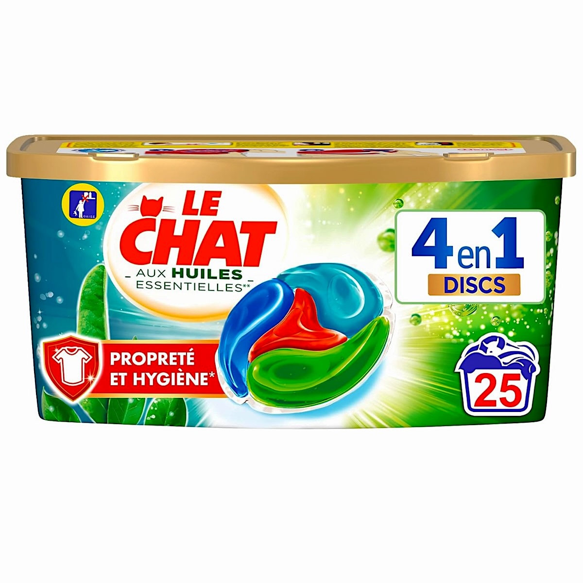 Veļas mazgāšanas kapsulas Le Chat 4in1 UNIVERSĀLAS 25x (Francija)