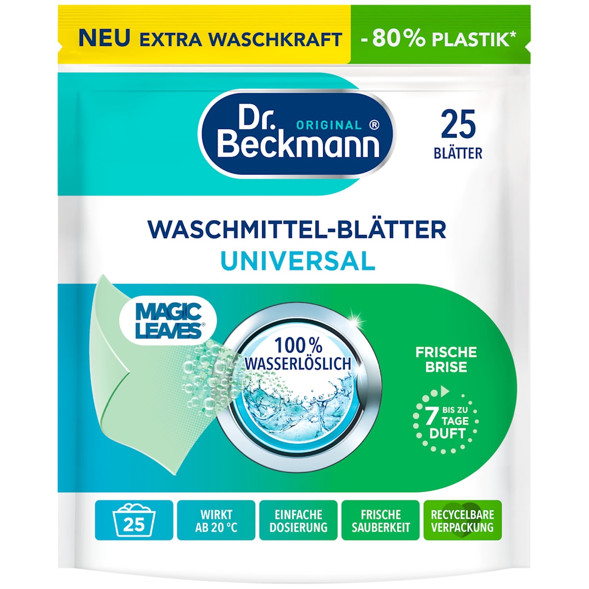 Veļas pulvera plāksnītes Dr.Beckmann UNIVERSĀLAS 25gab. (Vācija)