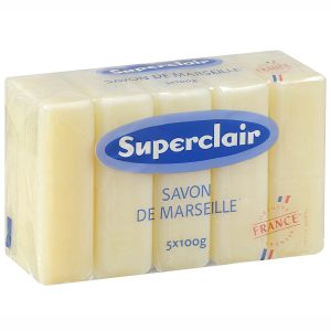 Marseļas ziepes ar glicerīnu Superclair 5x100gr, (Francija)