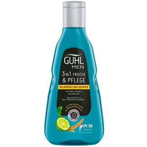Šampūns - dušas želeja Guhl Men 3in1 Frische ar bergamotu un kviešu proteīnu 250ml
