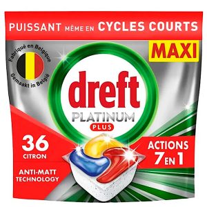 Dreft Platinum 7in1 trauku mazgājamās mašīnas kapsulas 36gb.