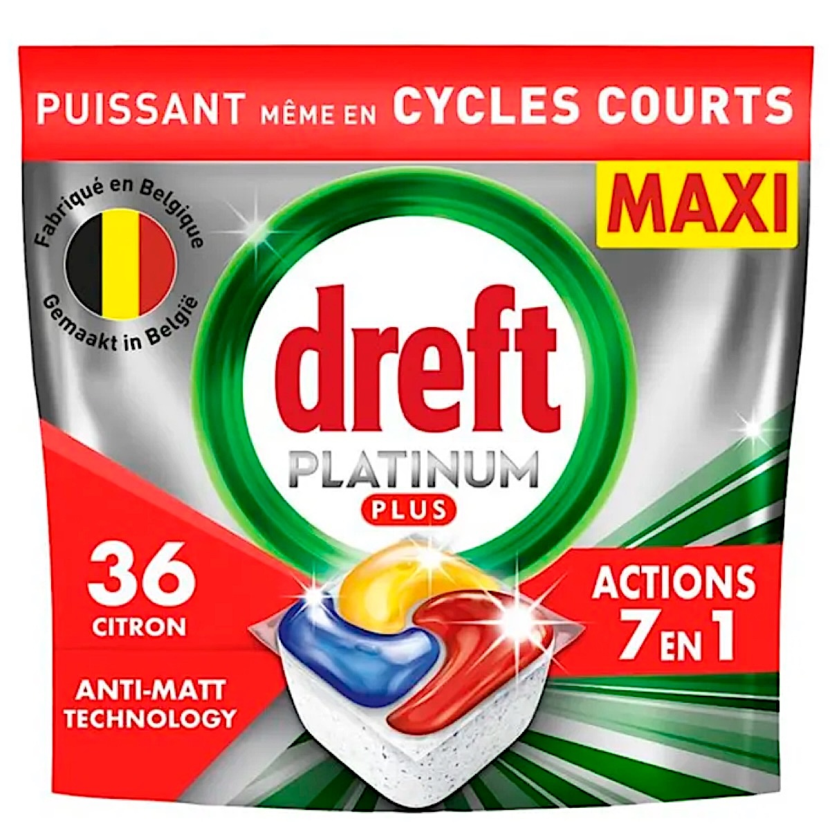 Dreft Platinum 7in1 trauku mazgājamās mašīnas kapsulas 36gb.