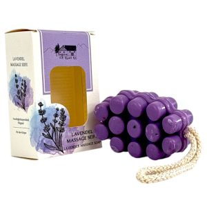 Masāžas ziepes ķermenim LAVANDA ar aukliņu 100gr