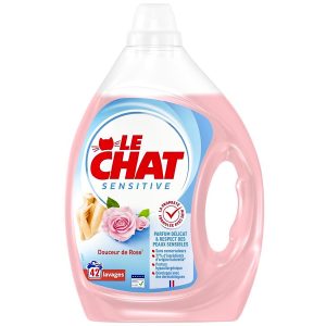 LE CHAT Rožu maiguma šķidrais veļas mazgāšanas līdzeklis 42x  1,89L (Francija)