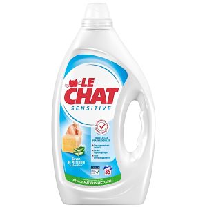 Veļas mazgāšanas līdzeklis Le Chat Marseille & Aloe Vera SENSITIVE 1,575l (Francija)
