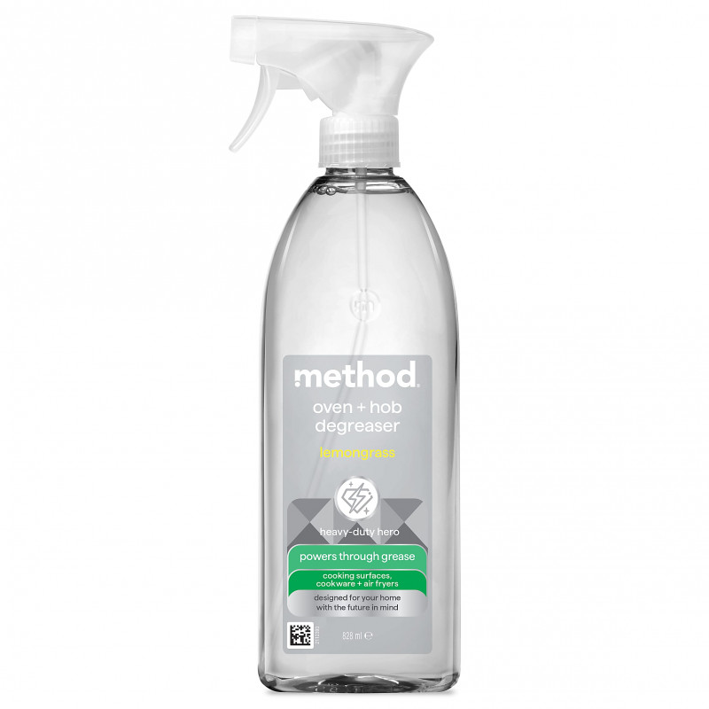 Method Oven & Hob degreaser tīrīšanas līdzeklis plītīm un cepeškrāsnīm Lemongrass 828ml (Beļģija)