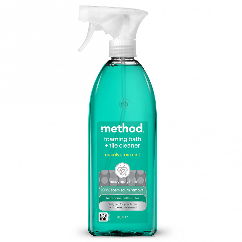 Method universālas tīrīšanas ziepju putas vannas istabas virsmām Eucalyptus Mint 828ml (Beļģija)