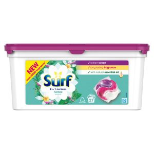 Surf veļas mazgāšanas kapsulas 3in1 Herbal extracts visai veļai 27gab.