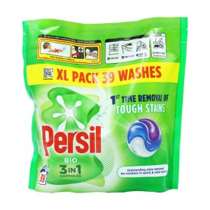 Persil veļas mazgāšanas kapsulas BIO visai veļai 39gab.