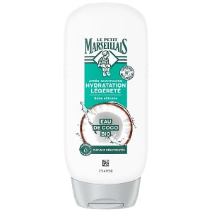 Mitrinošs balzāms matiem Le Petit Mareiliais ar kokosriekstu un apelsīnu ziediem 200ml (Francija)