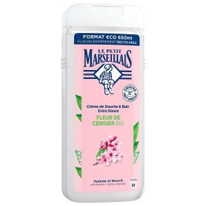Krēmveida dušas želeja Le Petit Marseillais Ķiršu ziedi 650 ml (Francija)