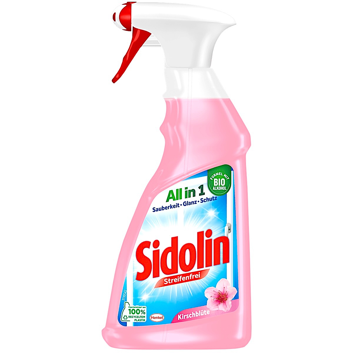 Stiklu tīrīšanas līdzeklis Sidolin ar BIO alkoholu 500ml
