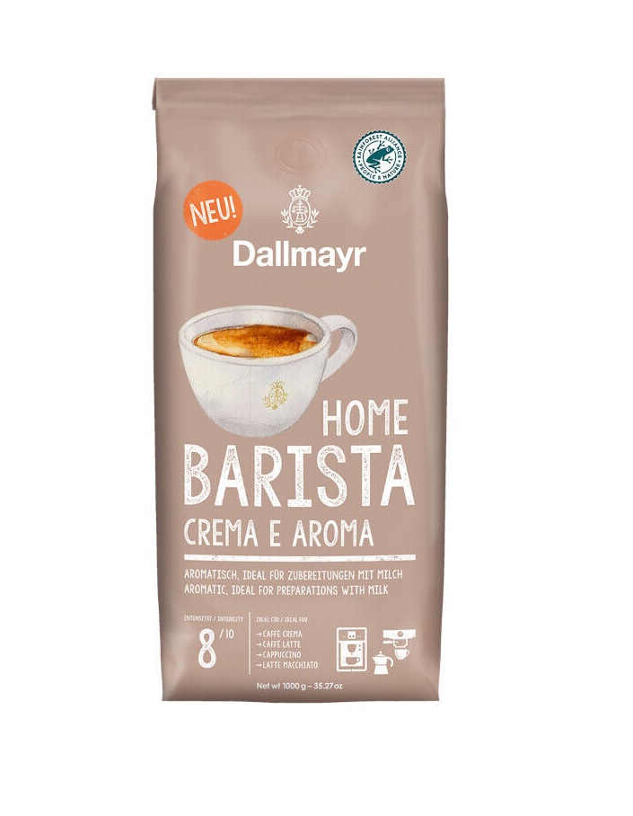Dallmayr kafijas pupiņas Home Barista Crema E Aroma 1kg