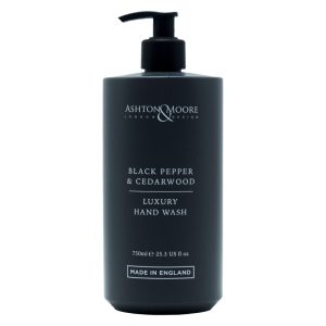 Ashton & Moore London design luksusa šķidrās ziepes Melnais pipars un ciedrkoks 750ml