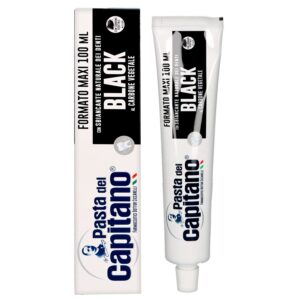 Pasta del Capitano sodas zobu pasta Carbone Attivo Nero 100ml, balināšana ar aktīvo ogli